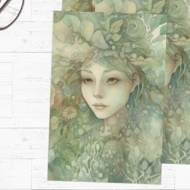 Celtic Fairytale Tissue Paper (Fairy tissue paper for gift wrapping or decoupage)