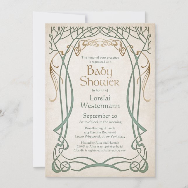 Celtic Fantasy Baby Shower Invitation (Front)