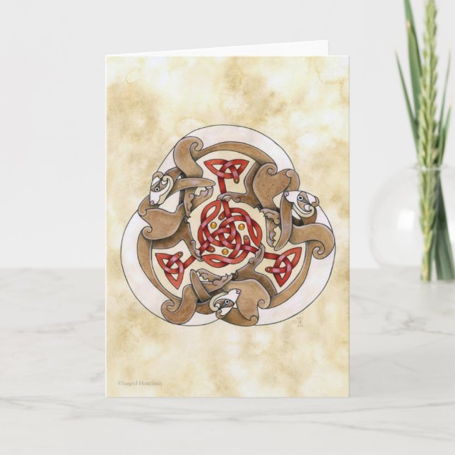 Celtic Ferret Triskel Card (Front)