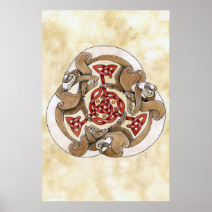 Celtic Ferret Triskel Poster