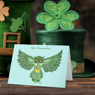 Celtic Flight Owl Green Card