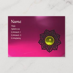 CELTIC FLOWER MONOGRAM pink amethyst, topaz Business Card