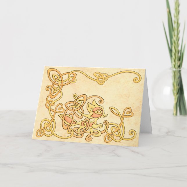 Celtic Fox Greeting Card (Front)