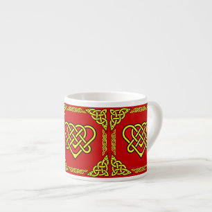 Celtic/Gadhlig braided design knot, gold design 3 Espresso Cup