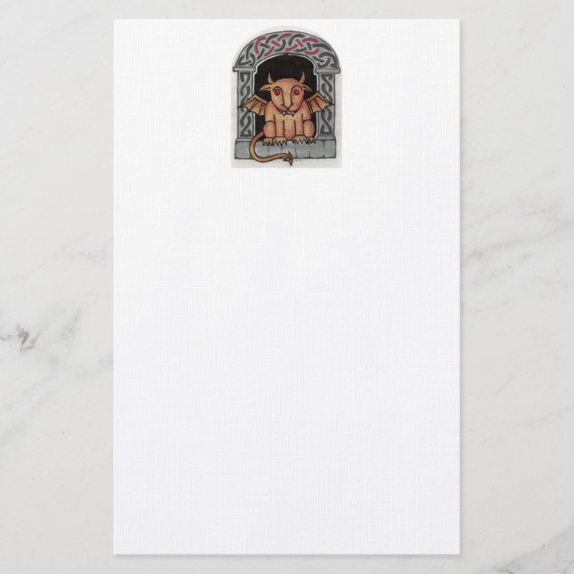 Celtic Gargoyle stationery (Front)