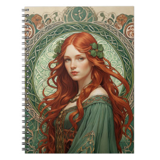 Celtic Girl Spiral Notebook 8