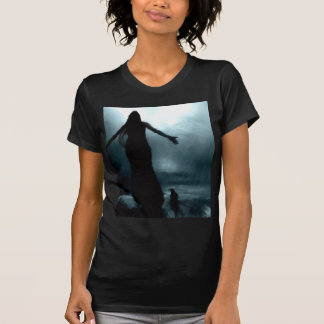 celtic goddess morrigan crow raven rain water T-Shirt