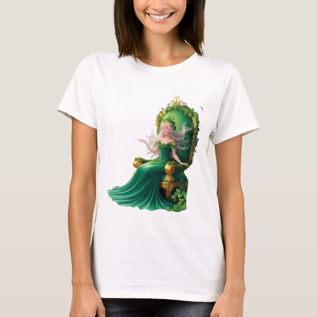 Celtic Goddess of Luck - St. Patrick’s Day Fantasy T-Shirt (Front)