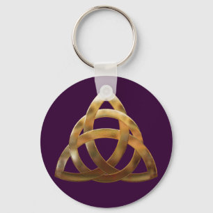 Celtic Gold Trinity Knot Keychain