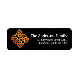 Celtic Golden D2 Irish Return Address Labels