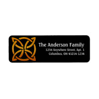 Celtic Golden D4 Irish Return Address Labels