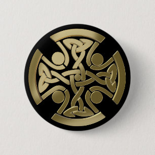Celtic golden knot 2 inch round button