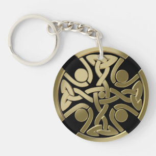 Celtic golden knot keychain