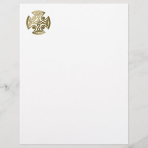 Celtic golden knot letterhead
