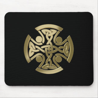Celtic golden knot mouse pad
