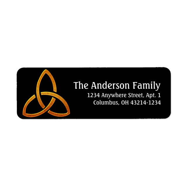 Celtic Golden Trinity Return Address Labels (Front)