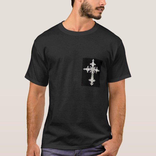 Celtic Gothic Cross T-shirt - Customized (Front)