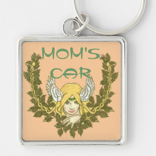 Celtic Green Lady Wreath Keychain