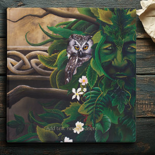 Celtic green Man Owl Binder