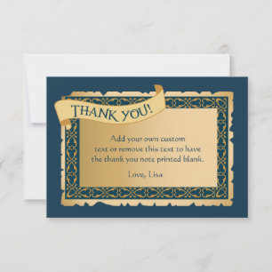Celtic Green   Thank You Cards