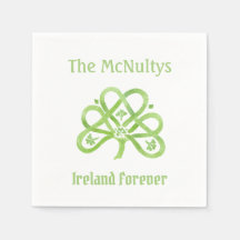 Celtic Green Watercolor Shamrock 