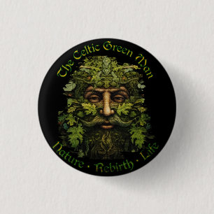 Celtic GreenMan,ancientsymbol,gift-for her,  1 Inch Round Button