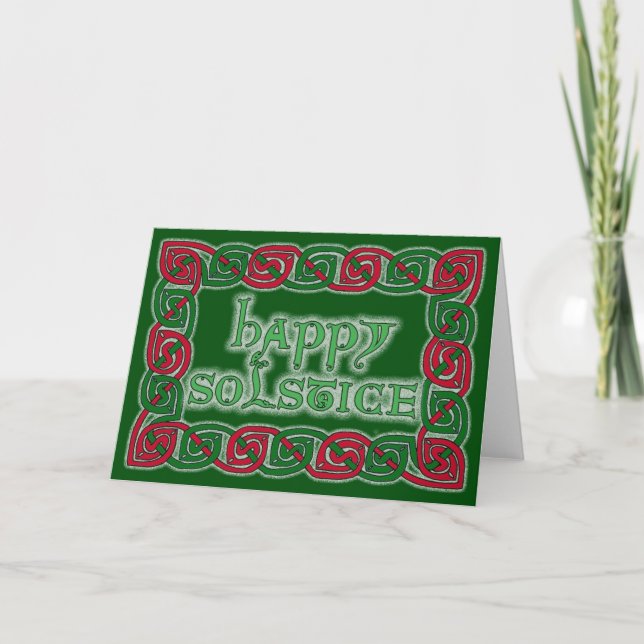 Celtic Happy Solstice Greeting Card (Front)