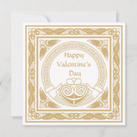 Celtic Happy Valentine's Day with Irish Claddagh