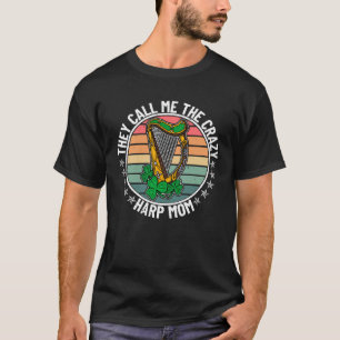 Celtic Harp Instrument Plucked String Harpist Musi T-Shirt