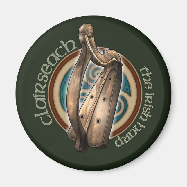 Celtic Harp Magnet (Front)