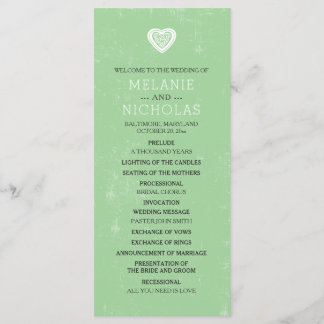 Celtic Heart Irish Wedding Program 3991