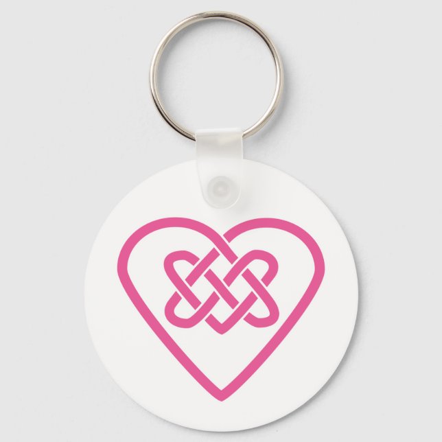 Celtic Heart Keychain - White Background (Front)