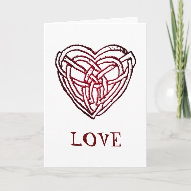 Celtic Heart, LOVE! John 3:16 Christmas Card (Front)