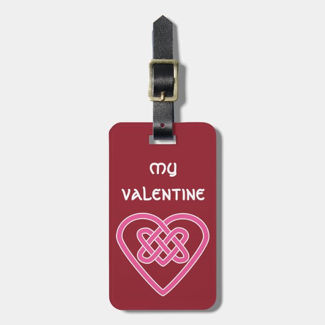 Celtic Heart Luggage Tag (Front Vertical)