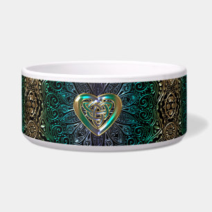 Celtic Heart Mandala In Green and Gold Original