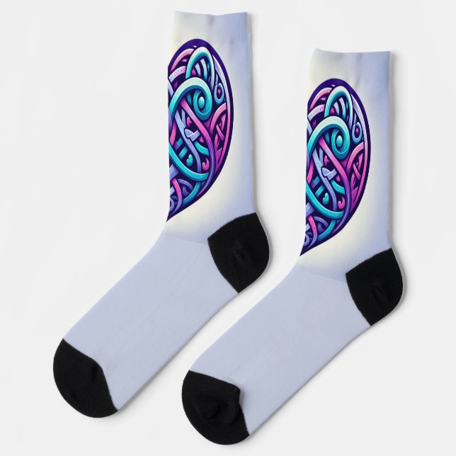 Celtic Heart w/ Light Blue Socks (Left)