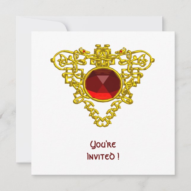 CELTIC HEART  white Invitation (Front)