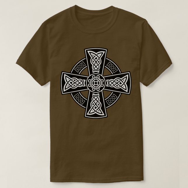 Celtic High Cross Decorative Knotwork T-Shirt (Design Front)