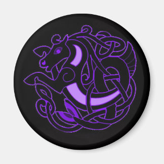 Celtic Horse Knot - Purple + Black Magnet