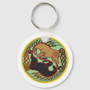 celtic horse yin yang keychain
