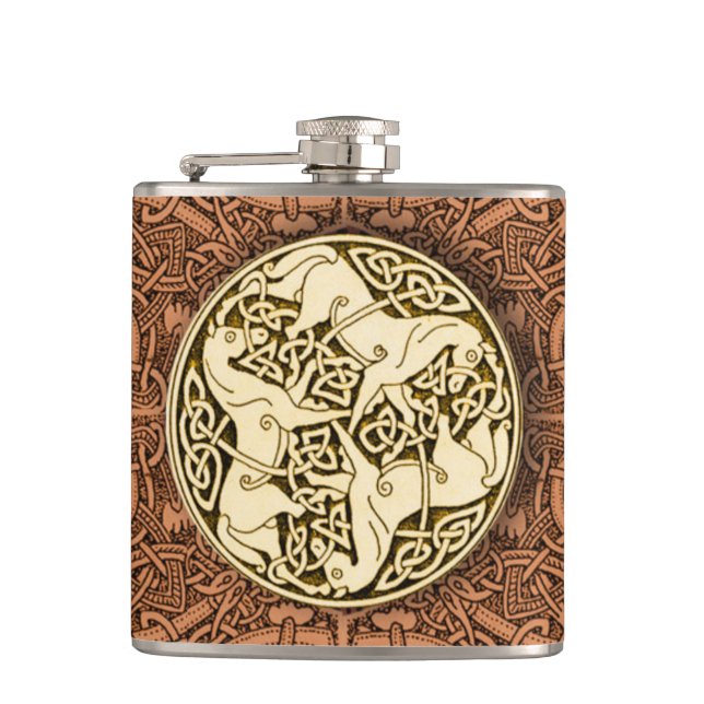Celtic Horses Flask (Front)