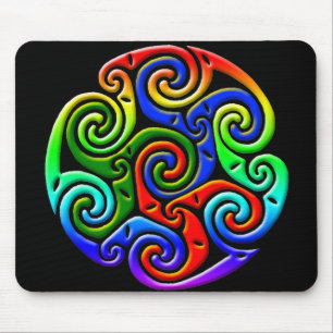 Celtic Illumination - Trinity Swirl III Mouse Pad