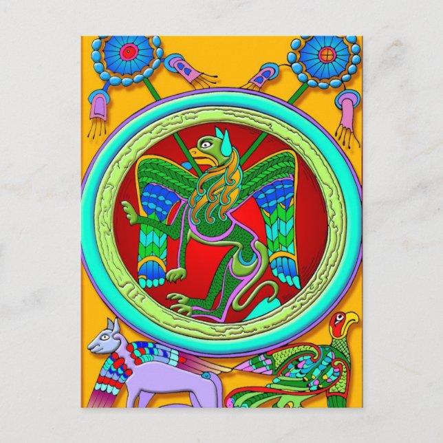 Celtic Illumination - Winged Lion Postcard (Front)