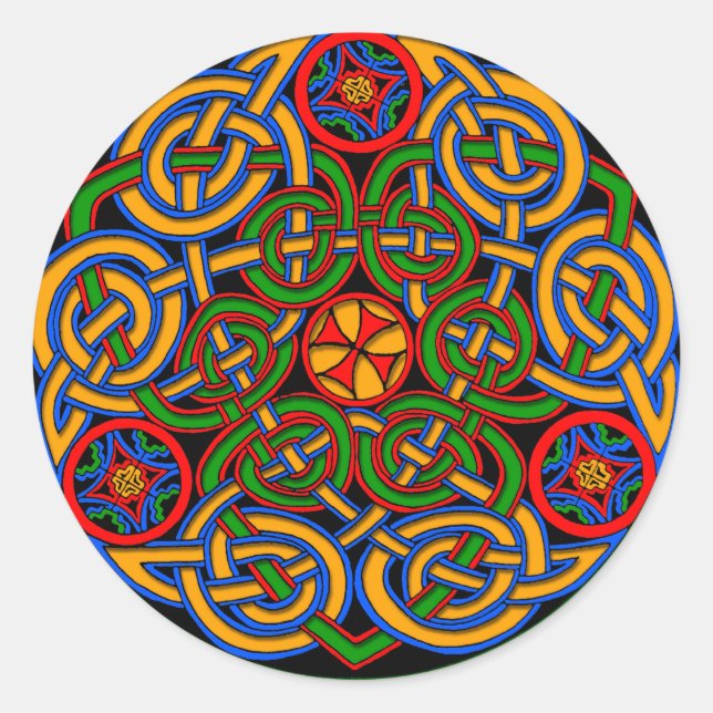 Celtic Ilumination - Trinity Circle Classic Round Sticker (Front)