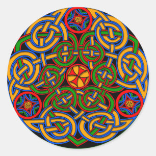 Celtic Ilumination - Trinity Circle Classic Round Sticker