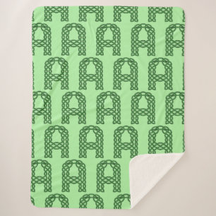 Celtic Initial Letter B Celtic Knot Sherpa Blanket