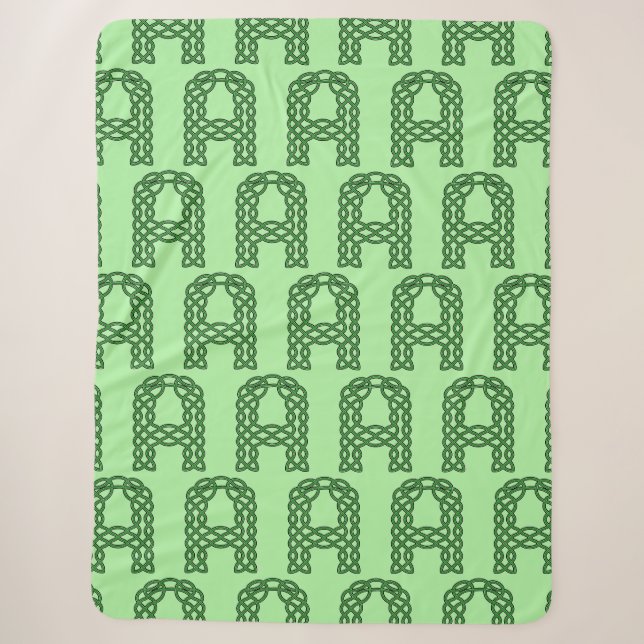 Celtic Initial Letter B Celtic Knot Sherpa Blanket (Front)