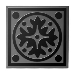 Celtic Inspired Tile # 1 grey Stainless Steel look