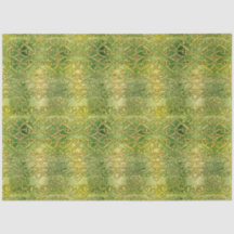 Celtic Irish Green and Gold Ornate Pattern 1