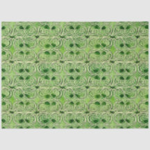 Celtic Irish Green and Gold Ornate Pattern 2